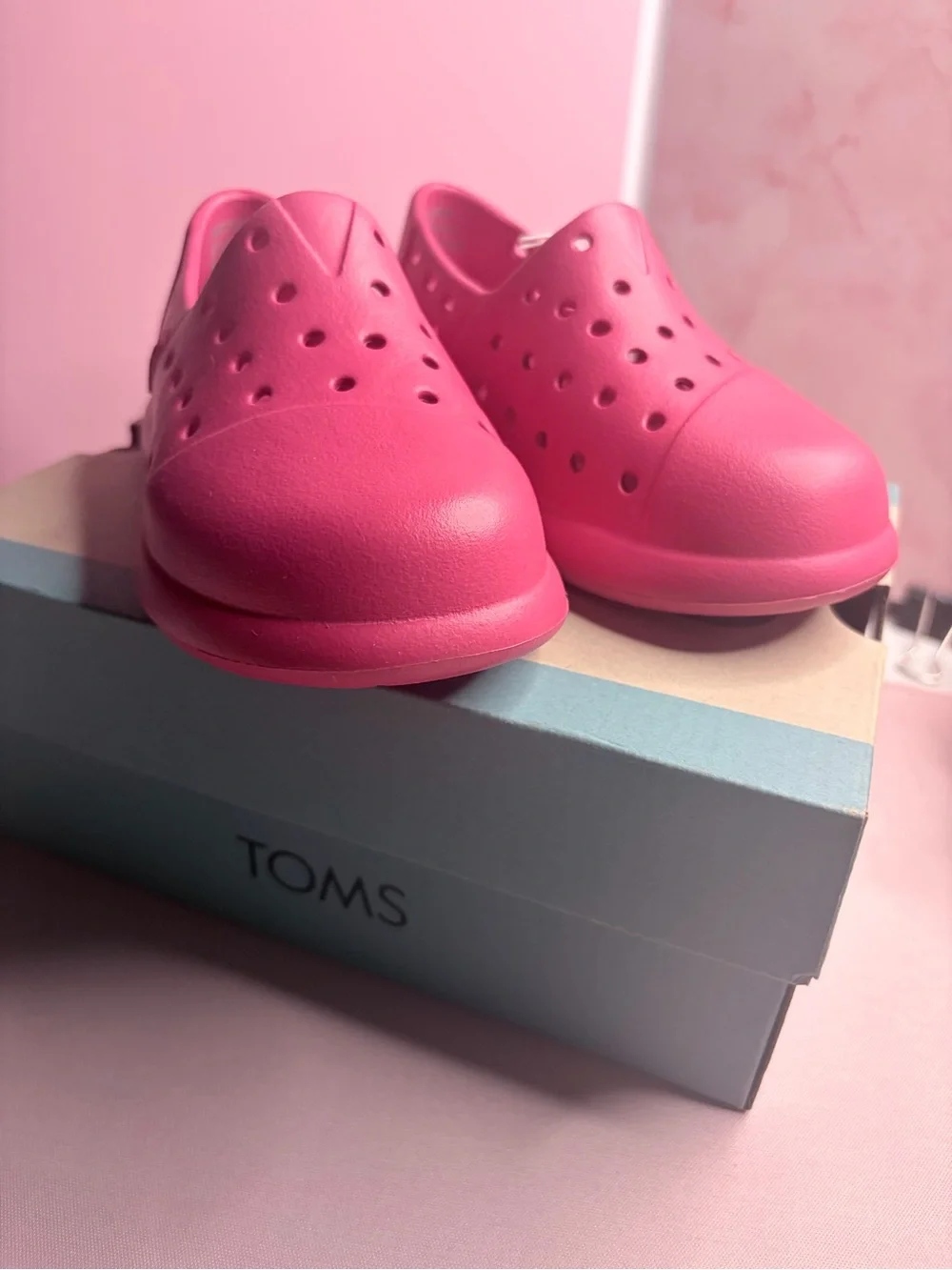 TOMS Kids Pink Water Shoes Slip-On